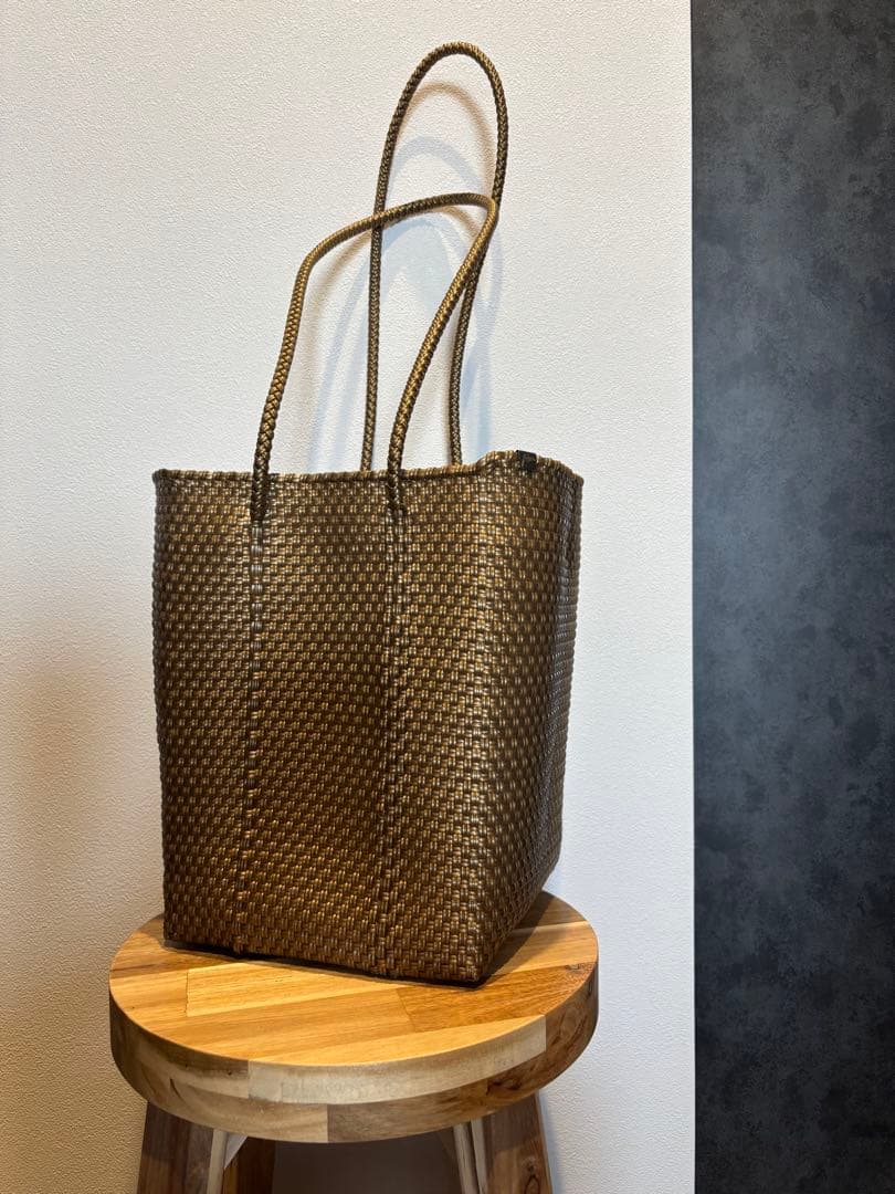 Letra レトラ　メルカドバッグ　バケット　ロングハンドル ゴールド