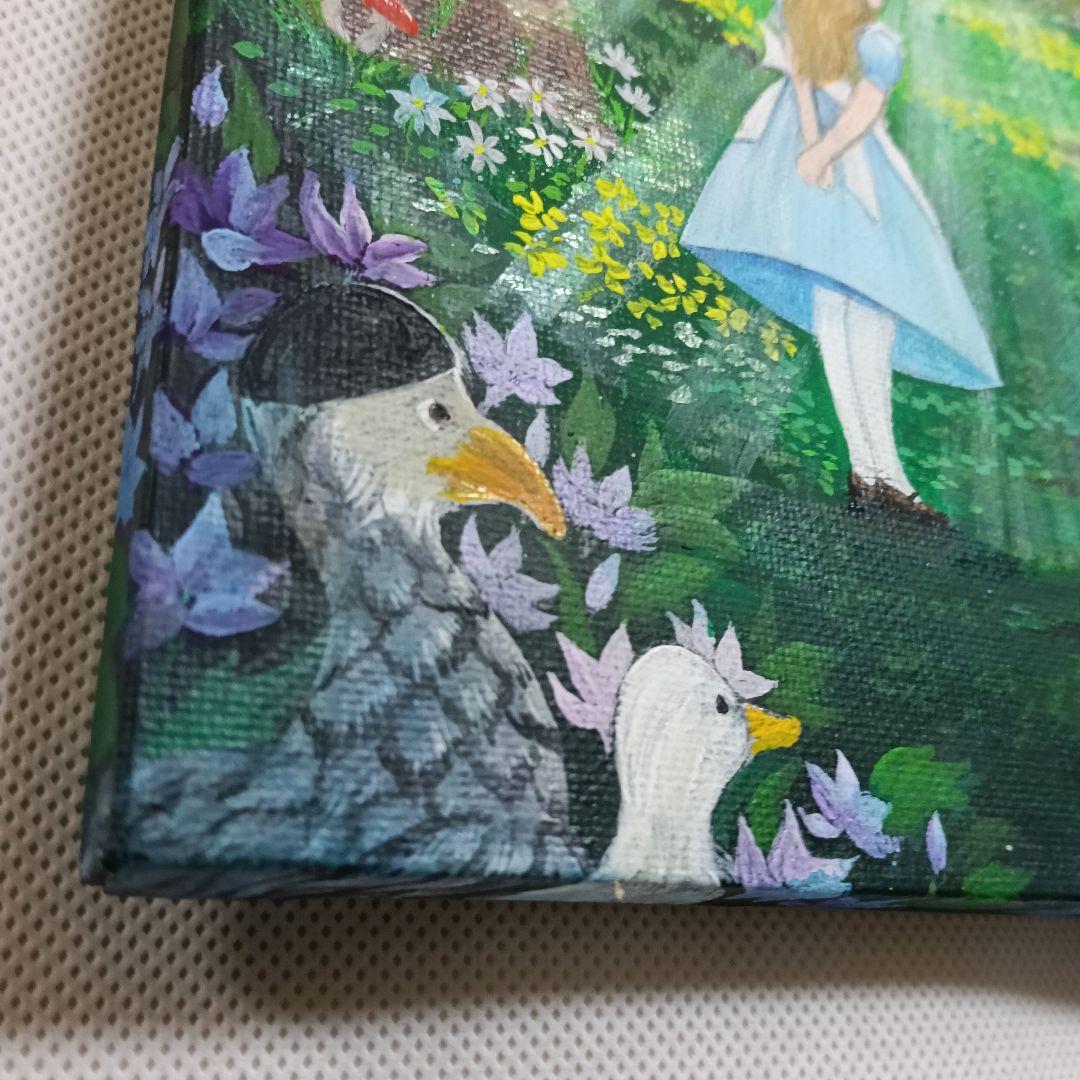 No.543 不思議の国のアリス F3 アクリル画　原画 肉筆画 アクリル絵画