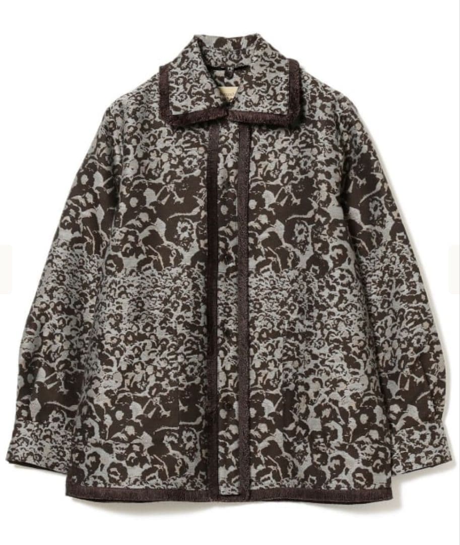 冬大セール❗️maturely♥フラワージャガードフリンジジャケット