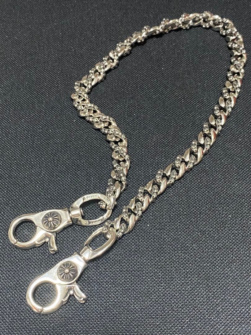 【一点物】ウォレットチェーン　　ファンシー　シルバー　クロス