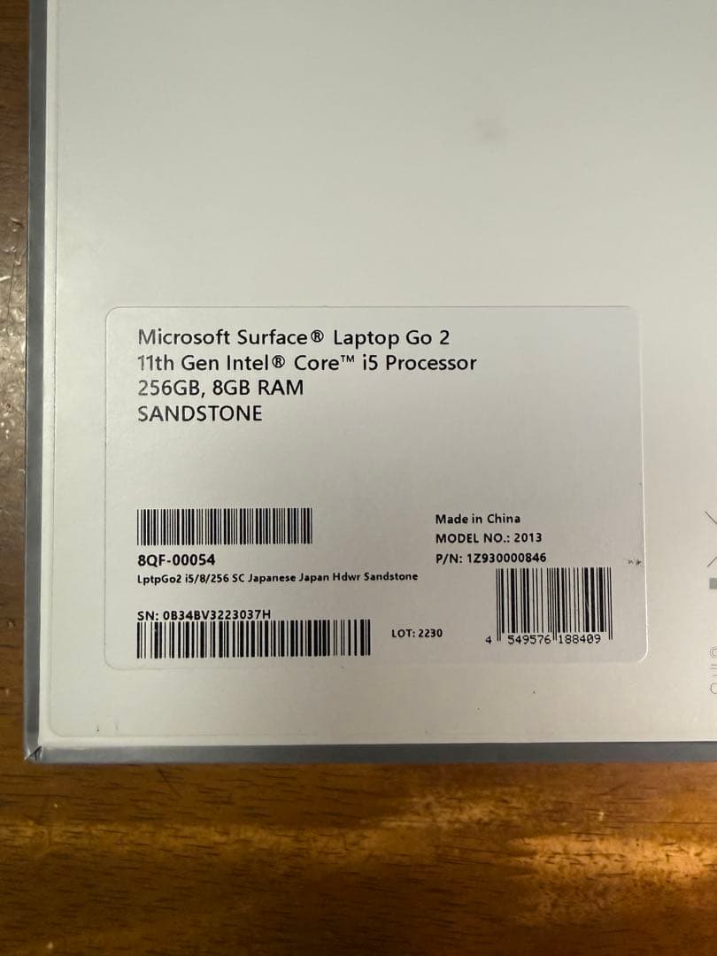 Windowsノート本体 Microsoft Surface Laptop Go 2