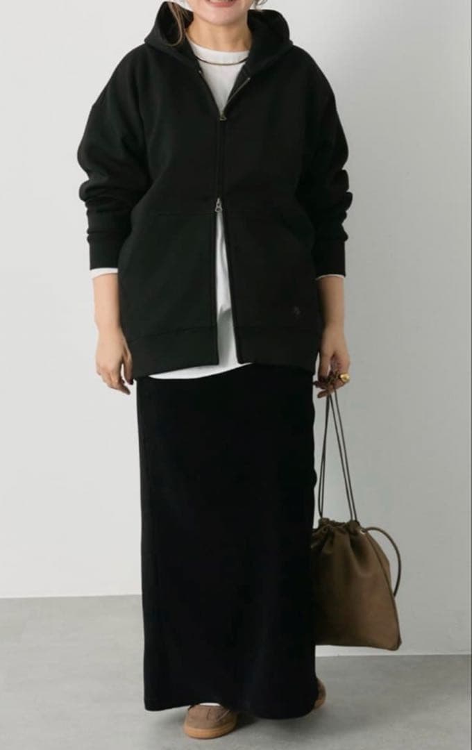 pual ce cin☆ダンボールWジップアップパーカー ブラック