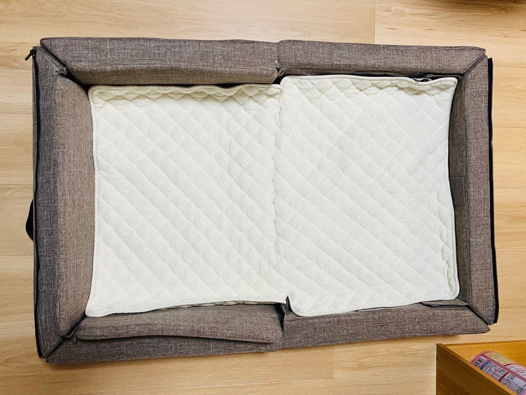 美品！ファルスカ コンパクトベッドフリー メランジブラウン