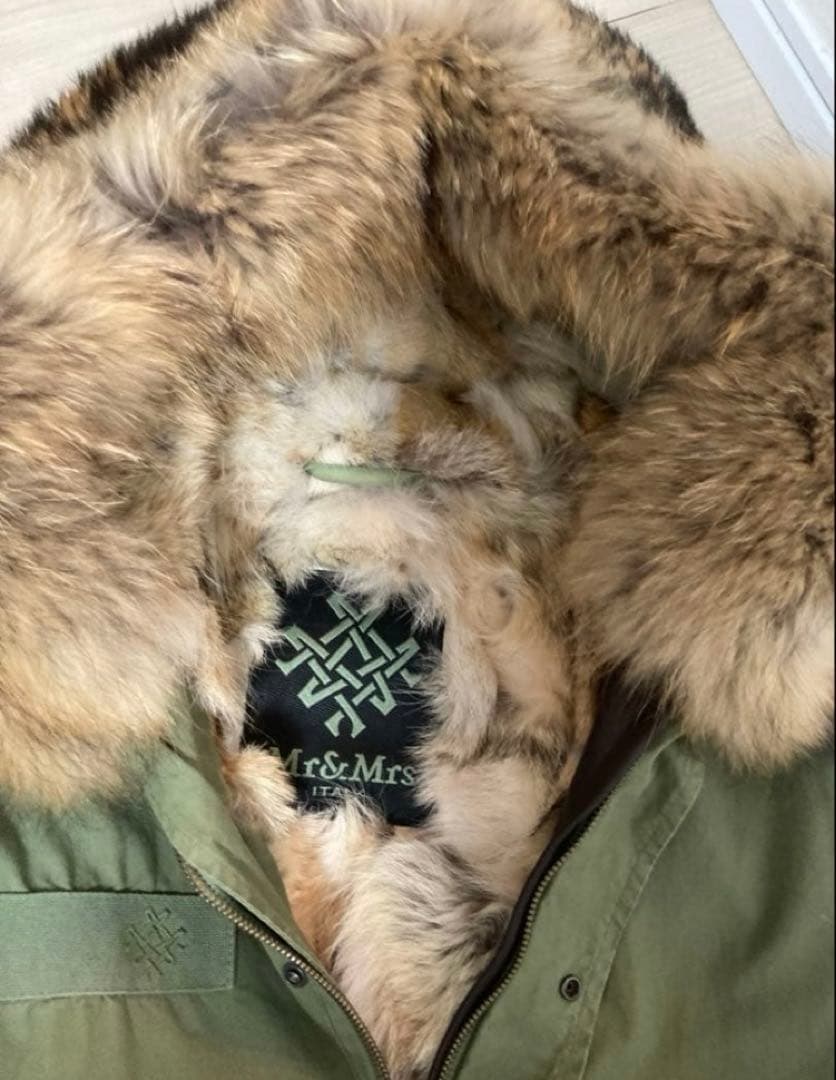 Mr&Mrs Italy 極上ラクーン&コヨーテ モッズコート XXS