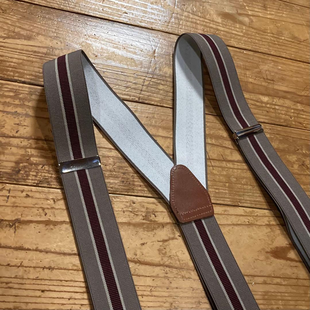 ビンテージ サスペンダー ストライプ 紳士 メンズ レトロ アンティーク 戦前