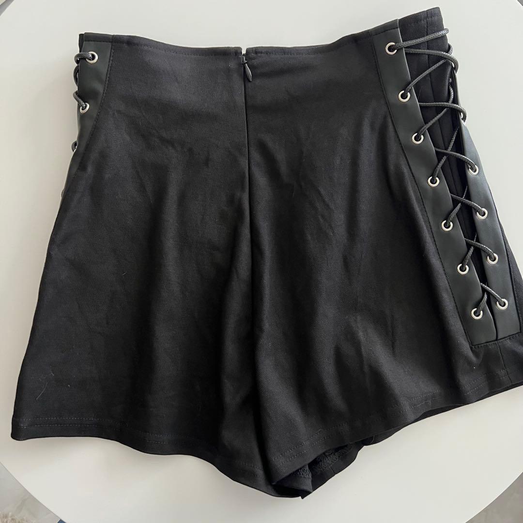 ダーリッチ darich 完売品 ハイウエストレースアップショートパンツ S