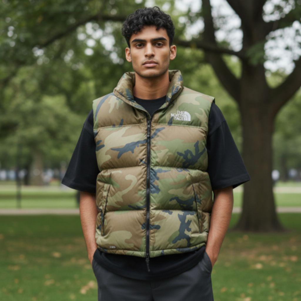 JADEX様✨【美品　希少L】ザノースフェイス　ヌプシダウンベスト　センターロゴ