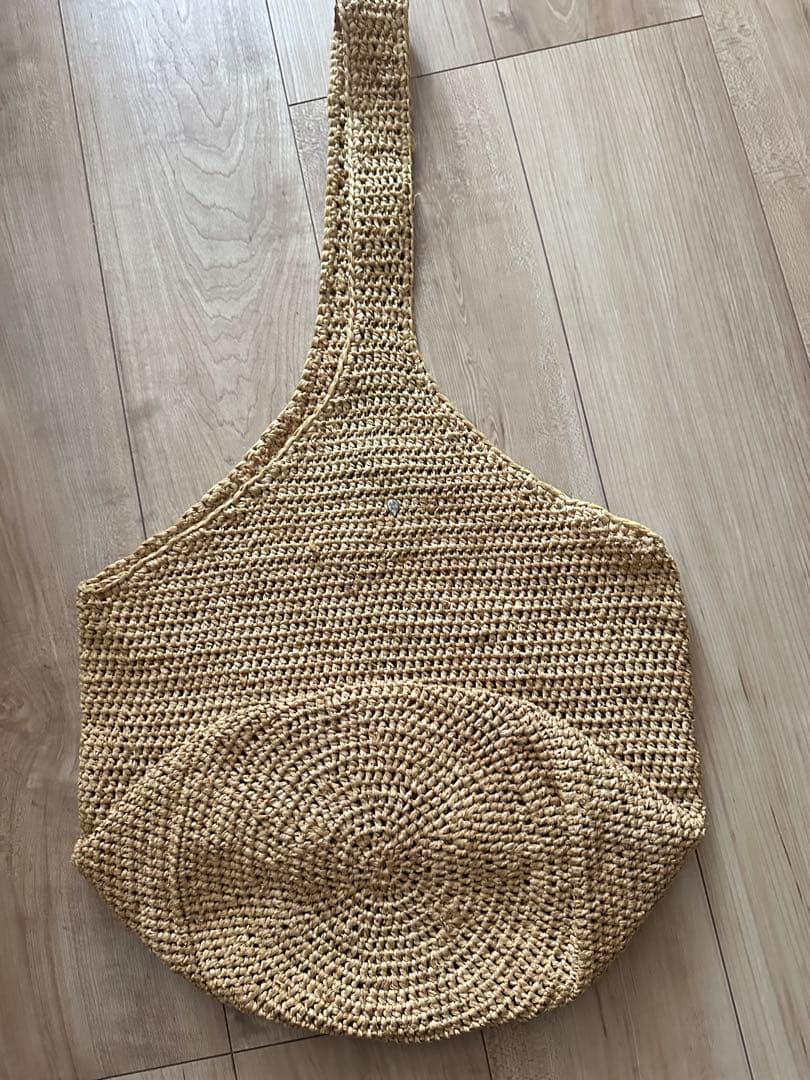 美品　ヘレンカミンスキーKAMINSKI 100%ラフィアかごバッグ