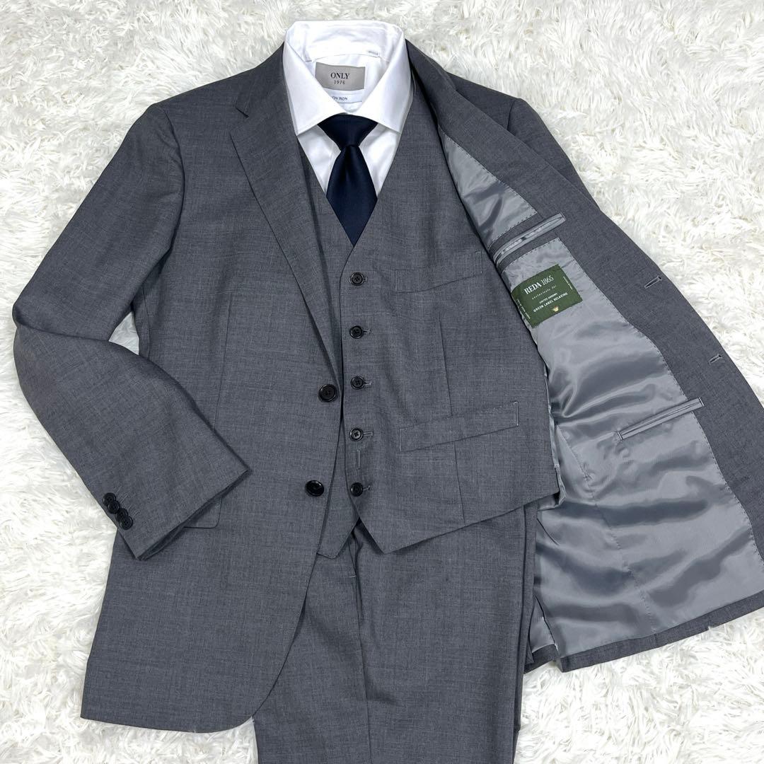 美品✨グリーンレーベルリラクシング スリーピーススーツ MサイズグレーREDA