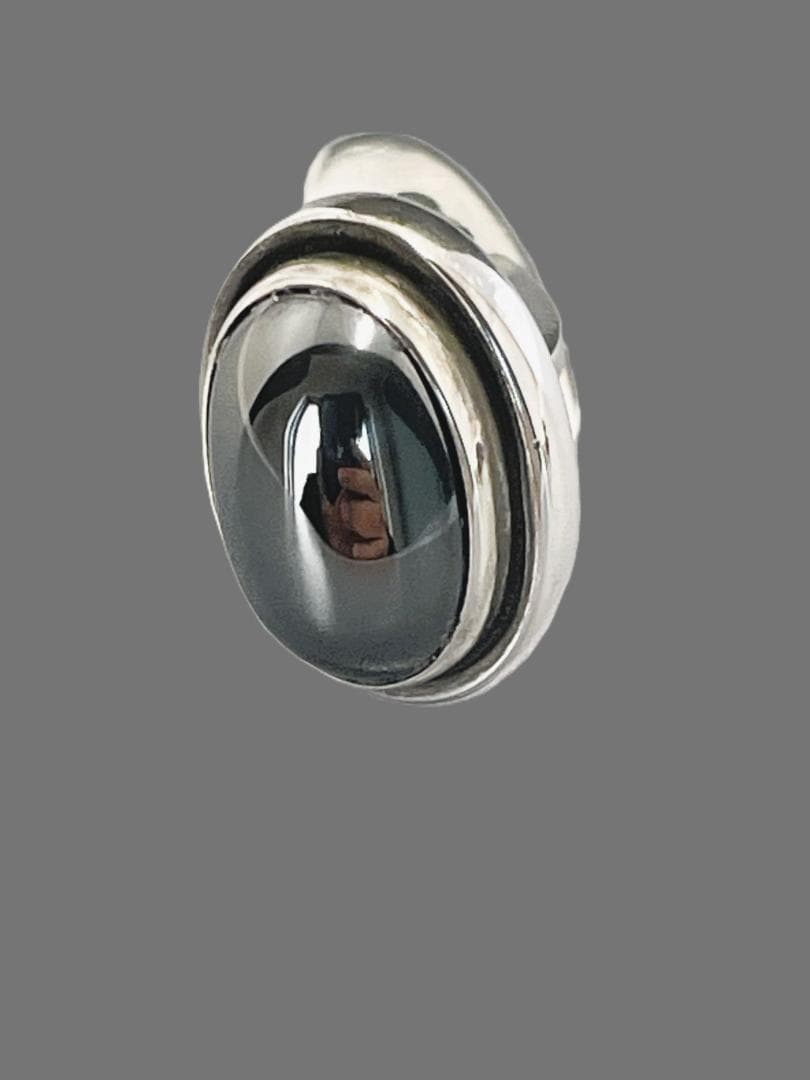   ジョージジエンセン カフス ヘマタイトとタイタック