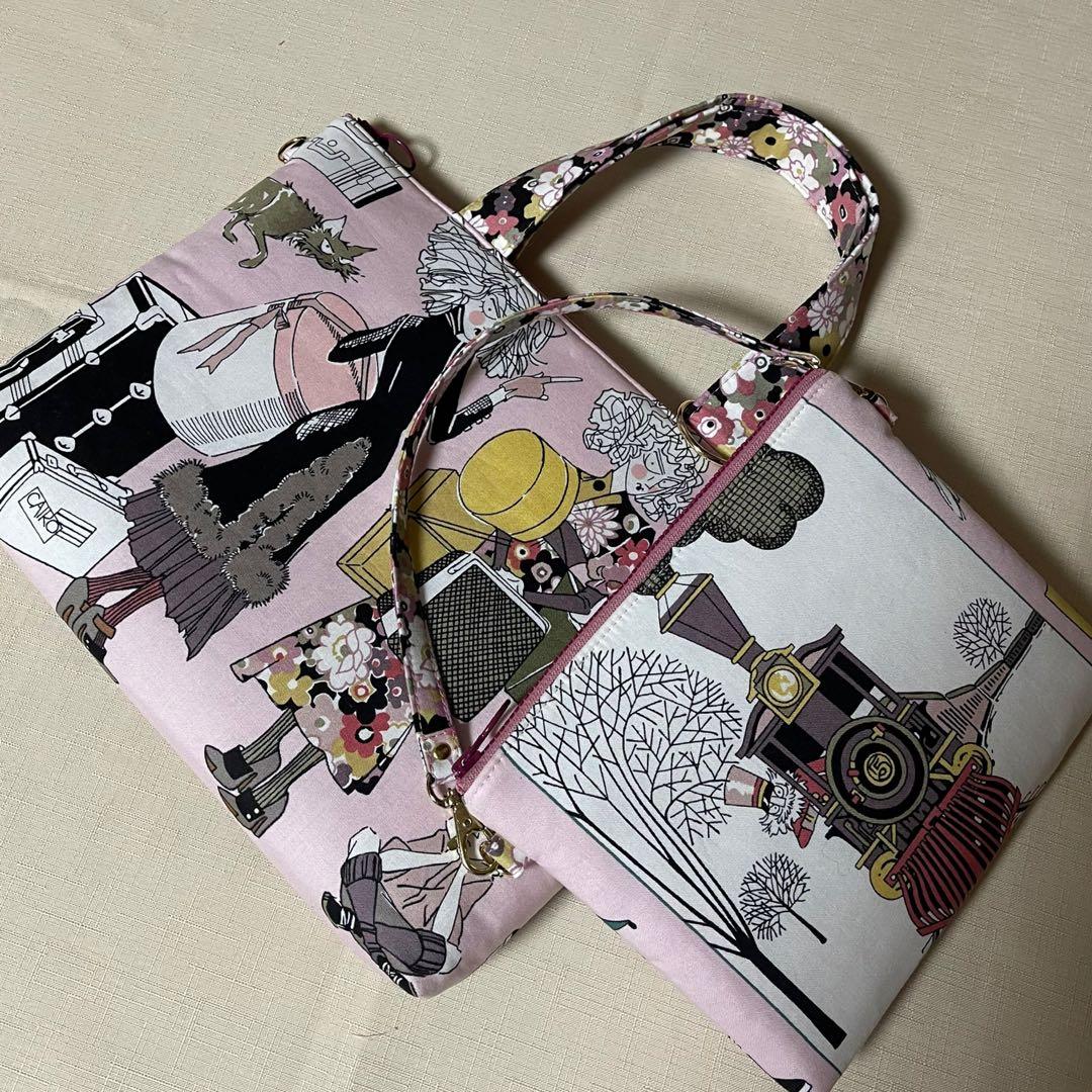 ♡ゲッタウェイピンクで2個♡ハンドメイド　アレキサンダーヘンリー