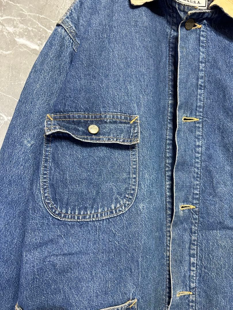 USA製 Roebucks デニムカバーオールXL相当 90s ヴィンテージ