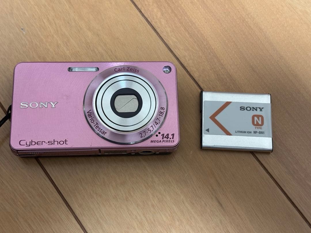 【美品】SONY DSC-W350 ピンク コンパクトデジタルカメラ ケース付き