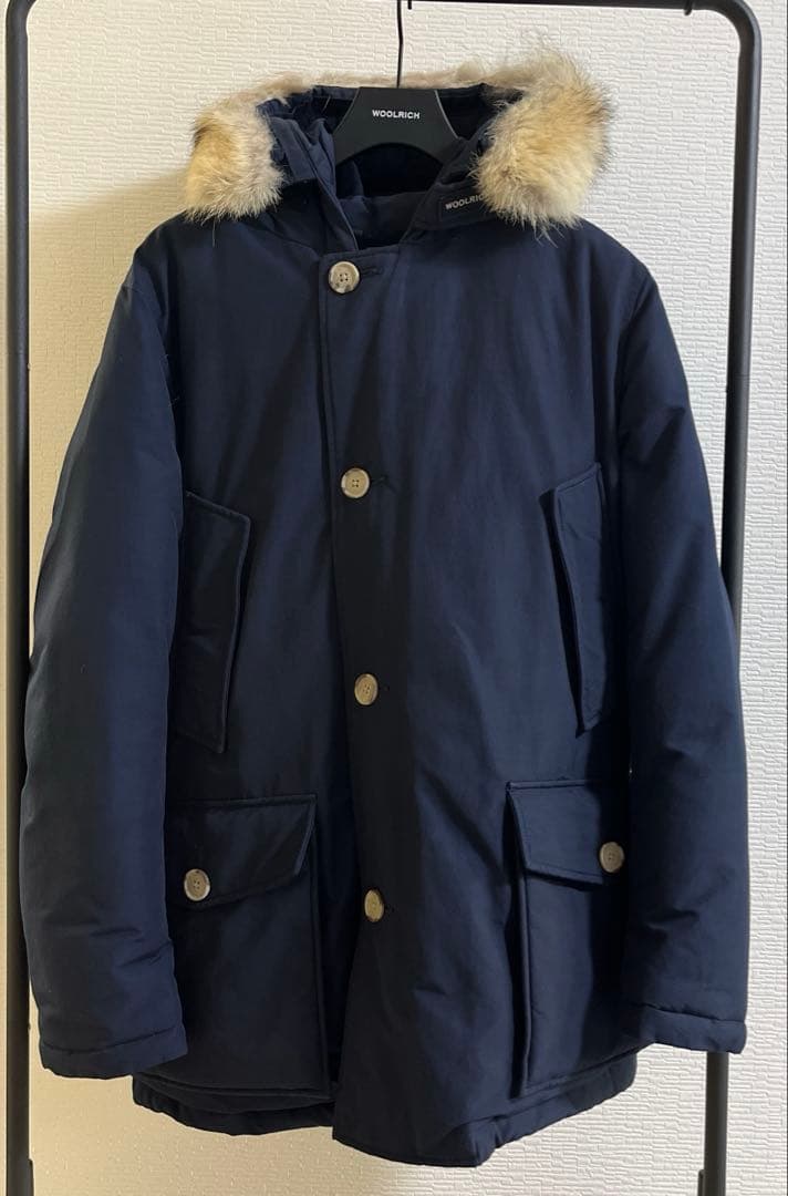 ウールリッチ アークティックパーカ USA L ネイビー コートカバー＋ハンガー