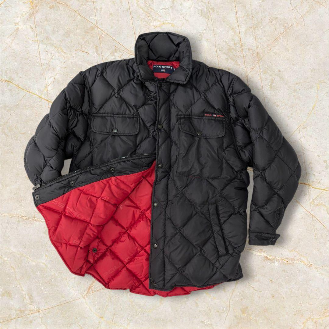 極美品　90s 星条旗　POLO SPORT　キルティング　ダウンジャケット