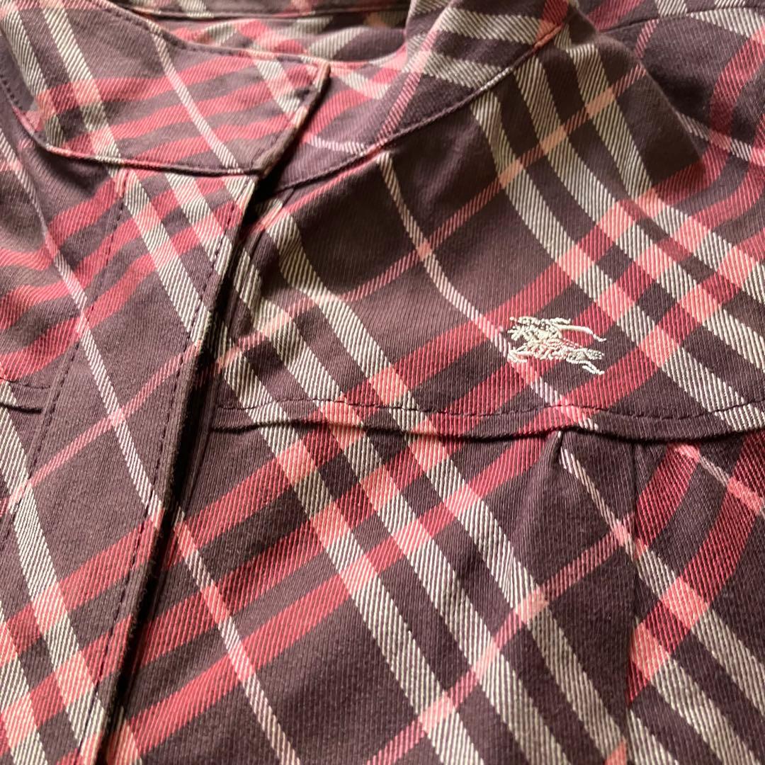 Burberry Blue Label チェック柄ノースリーブワンピース 38