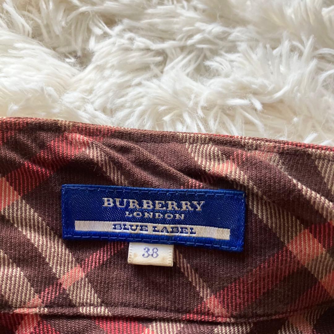 Burberry Blue Label チェック柄ノースリーブワンピース 38