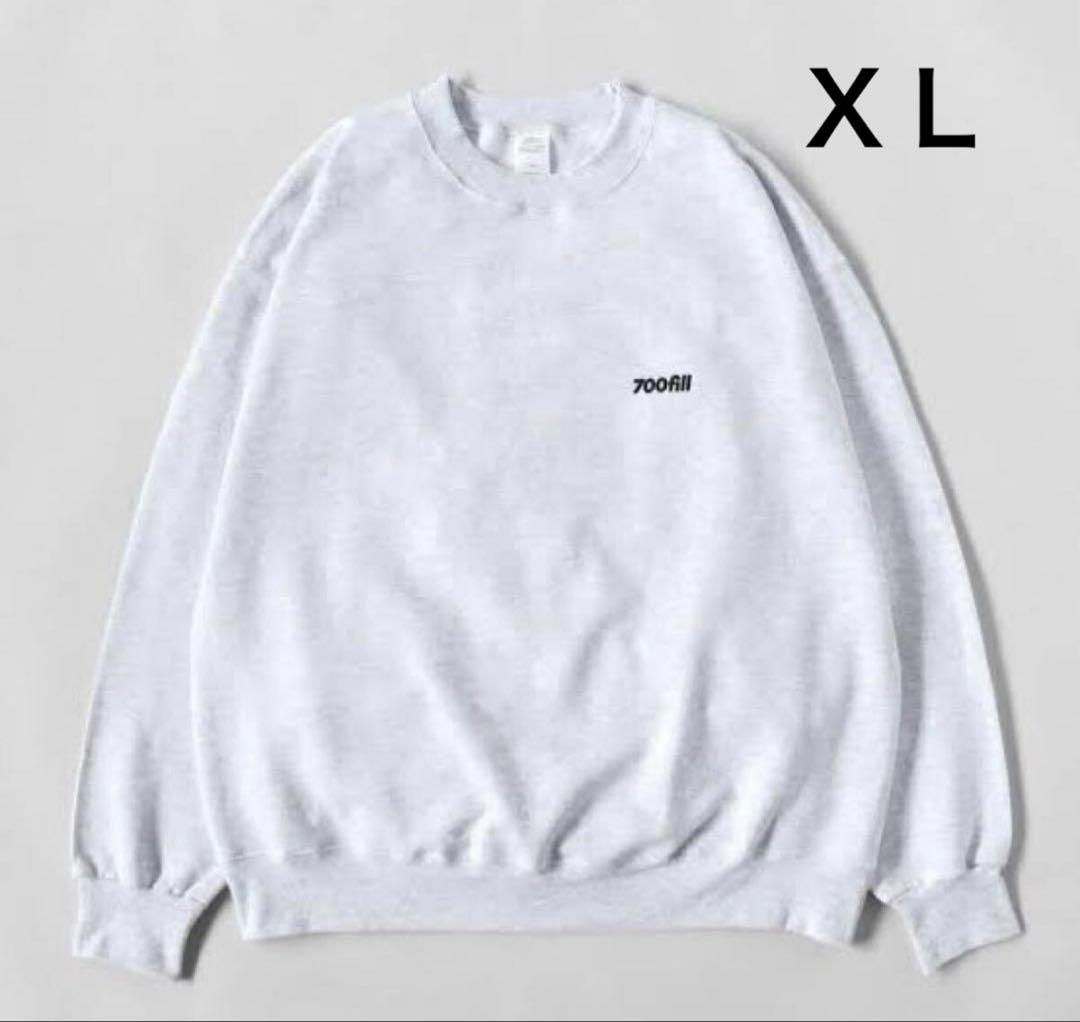 新品未開封　700fill グレー クルーネック XL