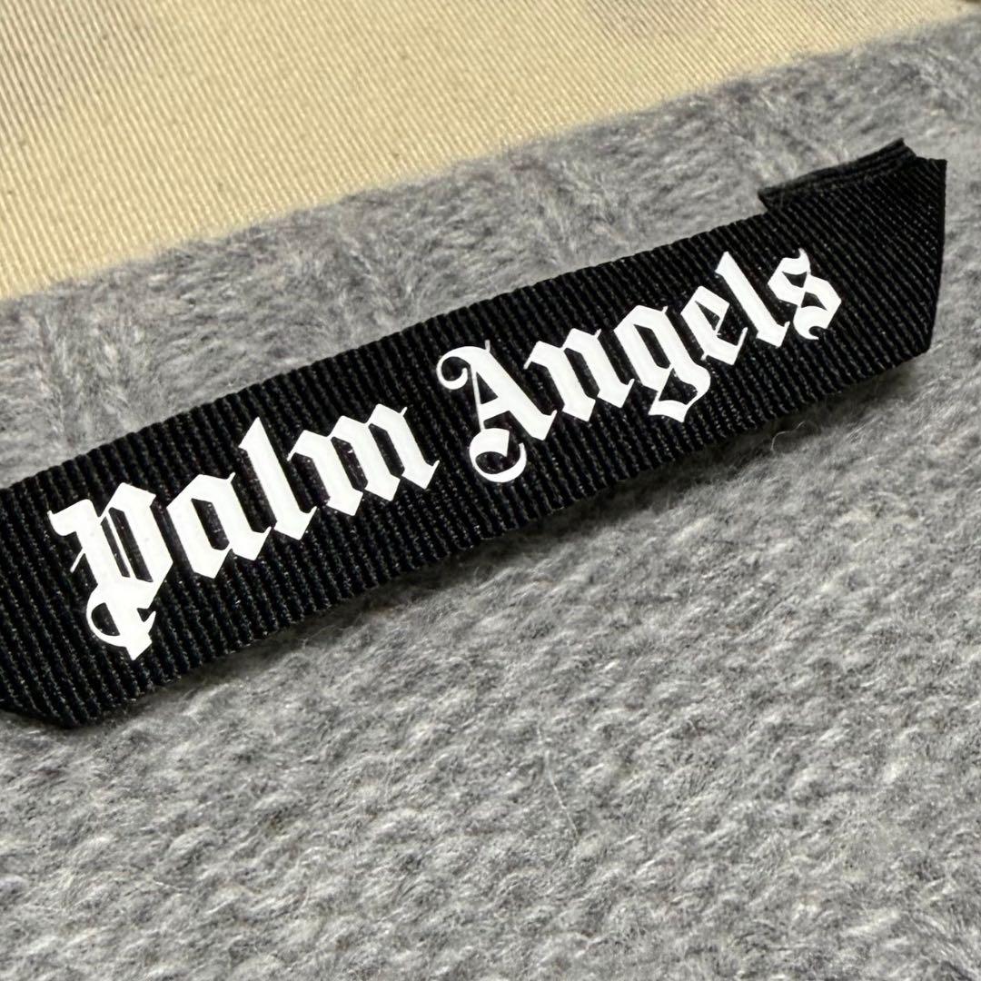 パームエンジェルス カーブロゴ セーター ニット グレー