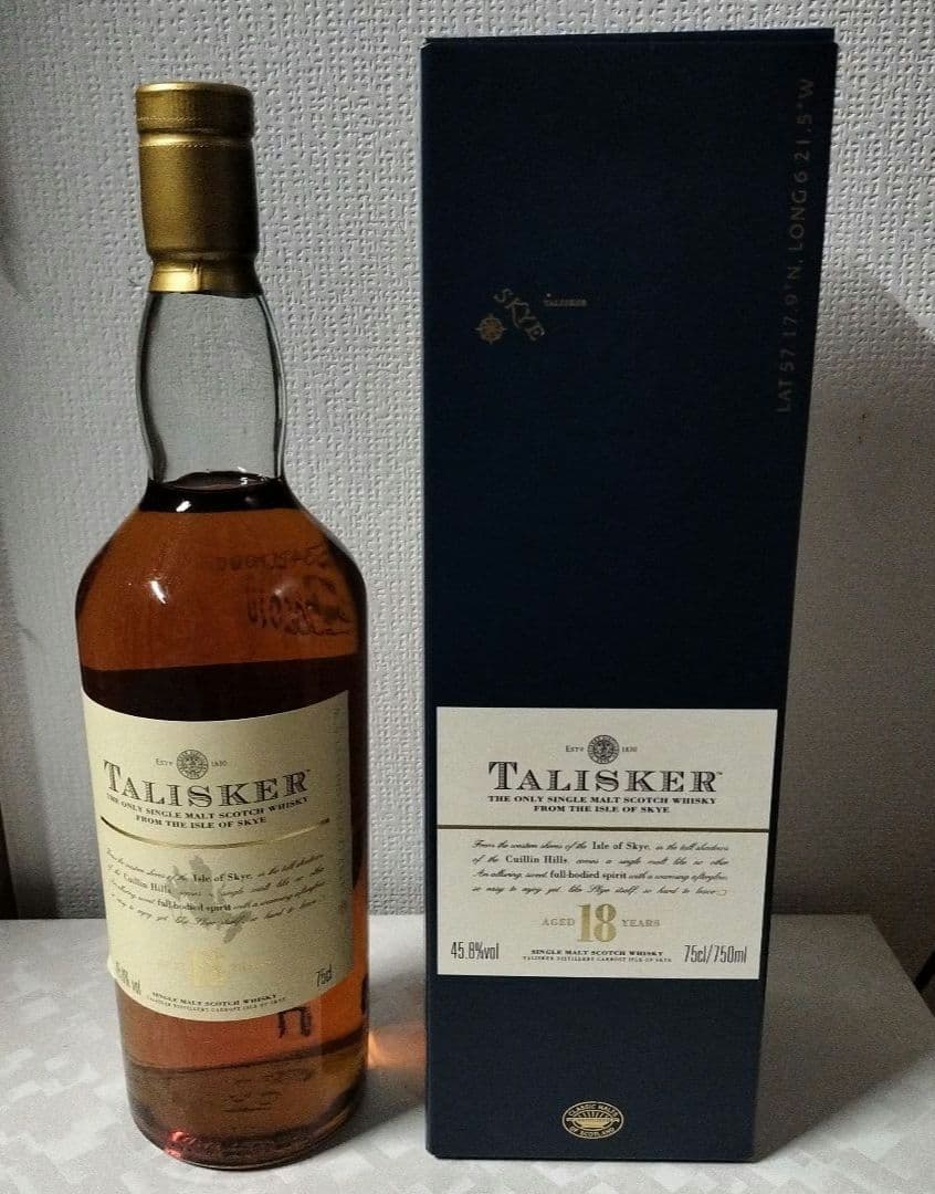 TALISKER 18年 750ml 45.8% 箱入り
