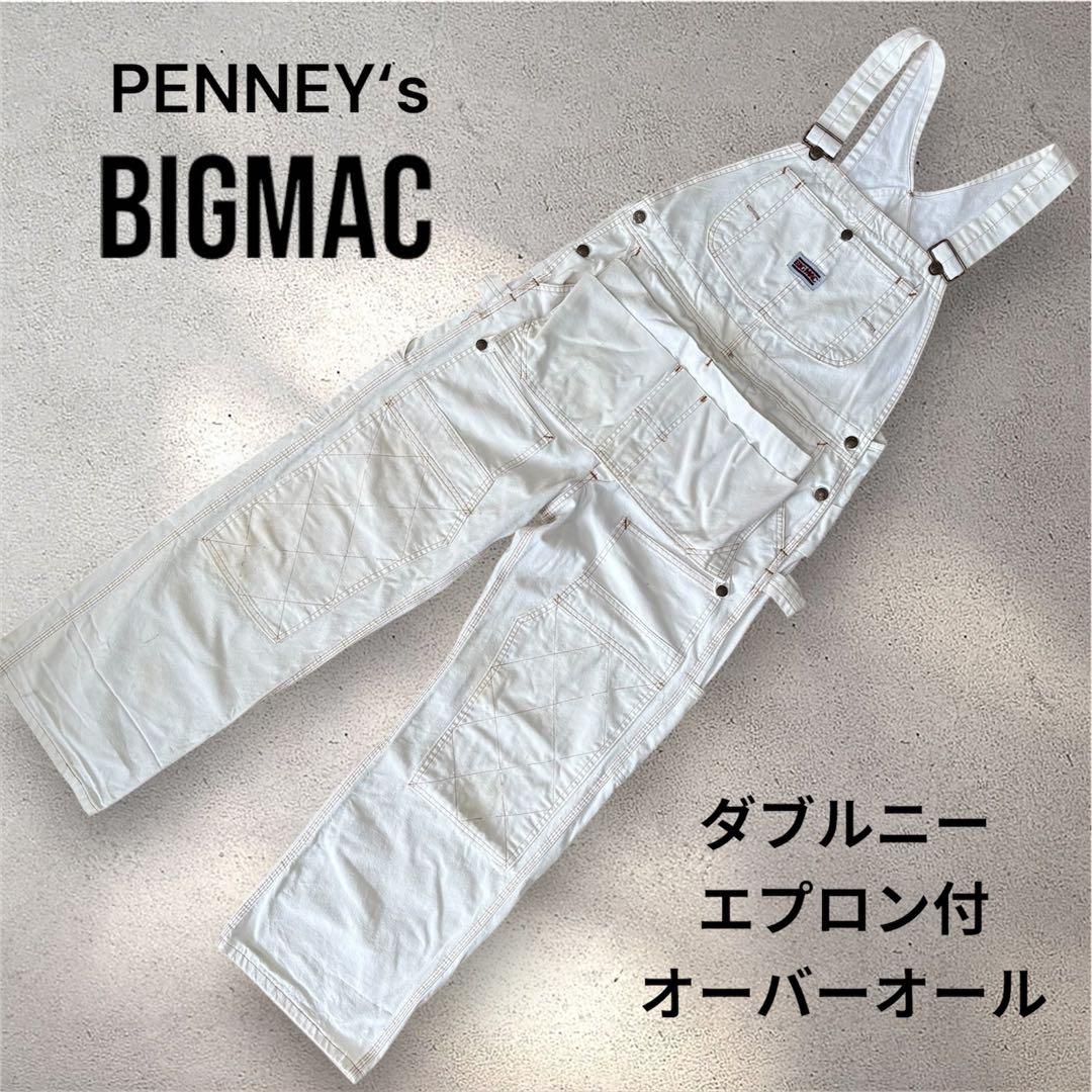 ビンテージ BIC MAC ダック地 ダブルニー　エプロン付　オーバーオール