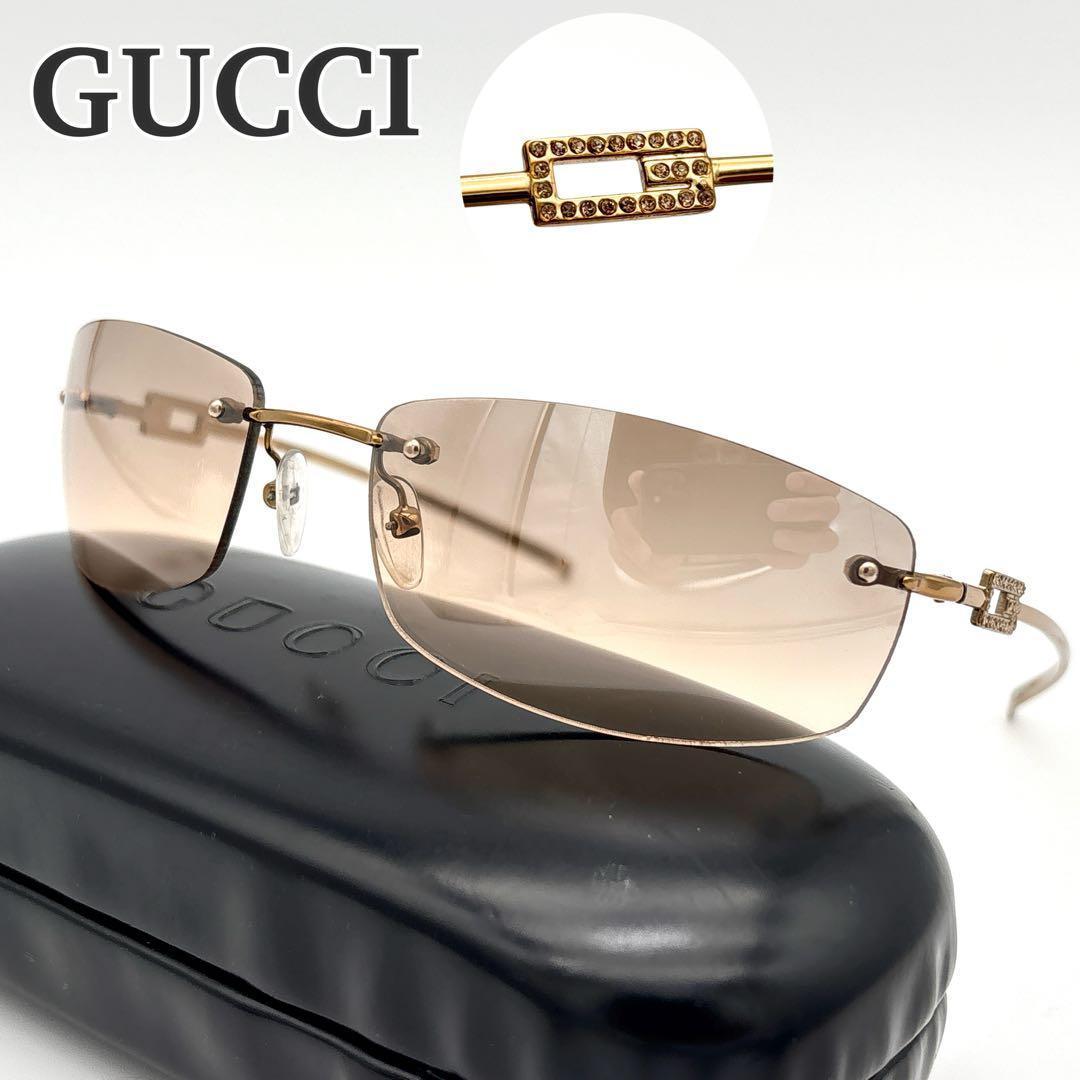 【専用】GUCCI Rimless Sunglasses Gold Tone