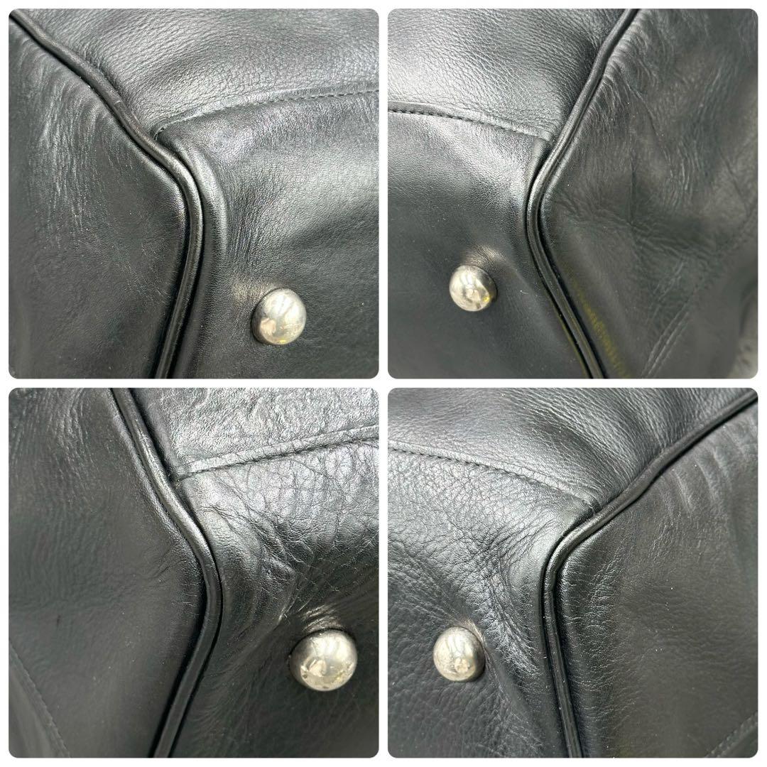 美品 イザック ヨウジヤマモト ボストンバッグ 旅行 ハンド シボ革 黒 メンズ