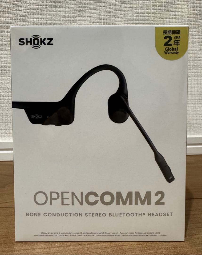 【新品未開封】SHOKZ OPENCOMM2 ブラック　Bluetooth ⑥