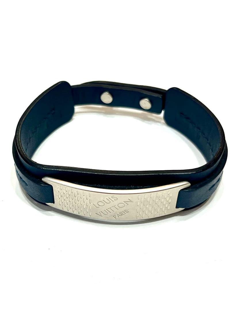 極美品☆ヴィトン ブラスレコズミック レザー ブレスレット　バングル ダミエ