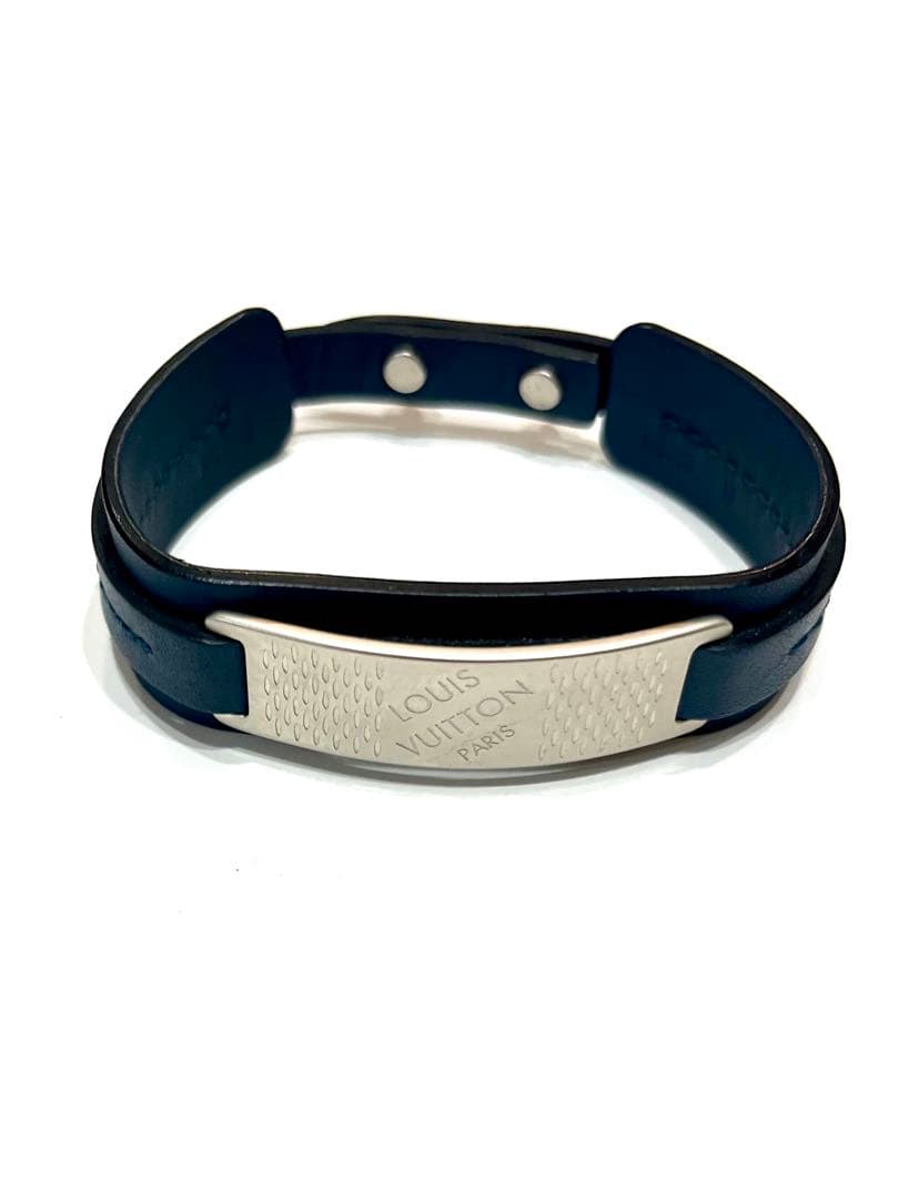 極美品☆ヴィトン ブラスレコズミック レザー ブレスレット　バングル ダミエ
