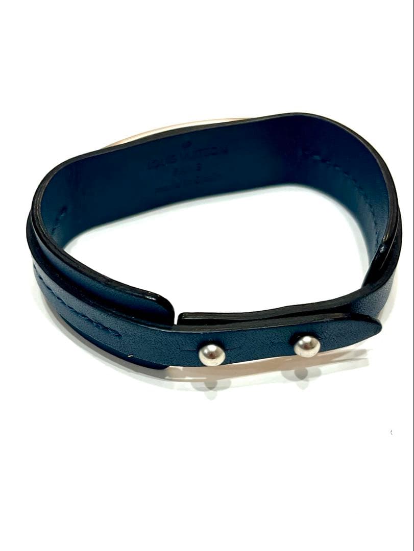 極美品☆ヴィトン ブラスレコズミック レザー ブレスレット　バングル ダミエ