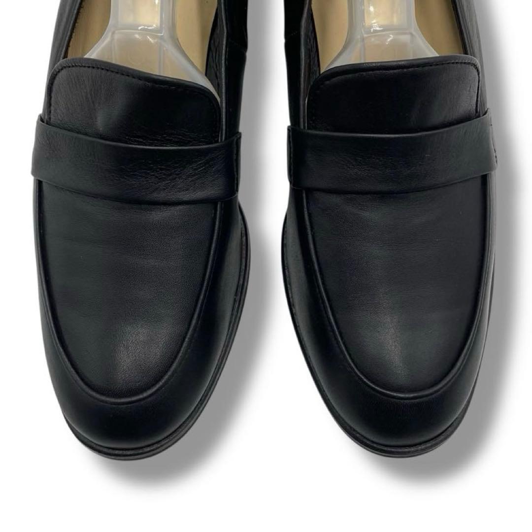 美品 MHL マーガレットハウエル レザー ヒール パンプス 革靴 ローファー