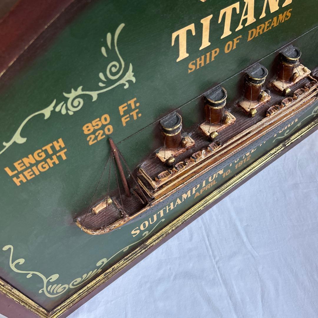 壁飾り イギリス タイタニック号 豪華客船 木製 パブ 酒場 インテリア