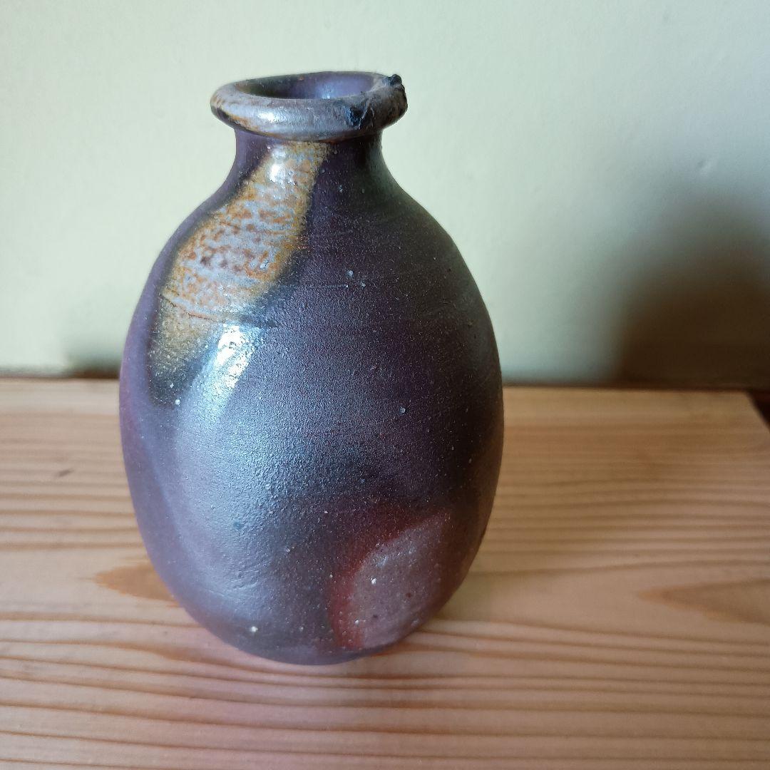 人間国宝 藤原雄 作 備前　徳利　共箱　共布　栞 　晩年作