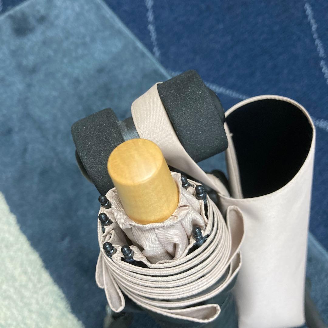 サンバリヤ100 折りたたみ日傘　　2段折り/無地　　色　ピンク　木曲がり手元