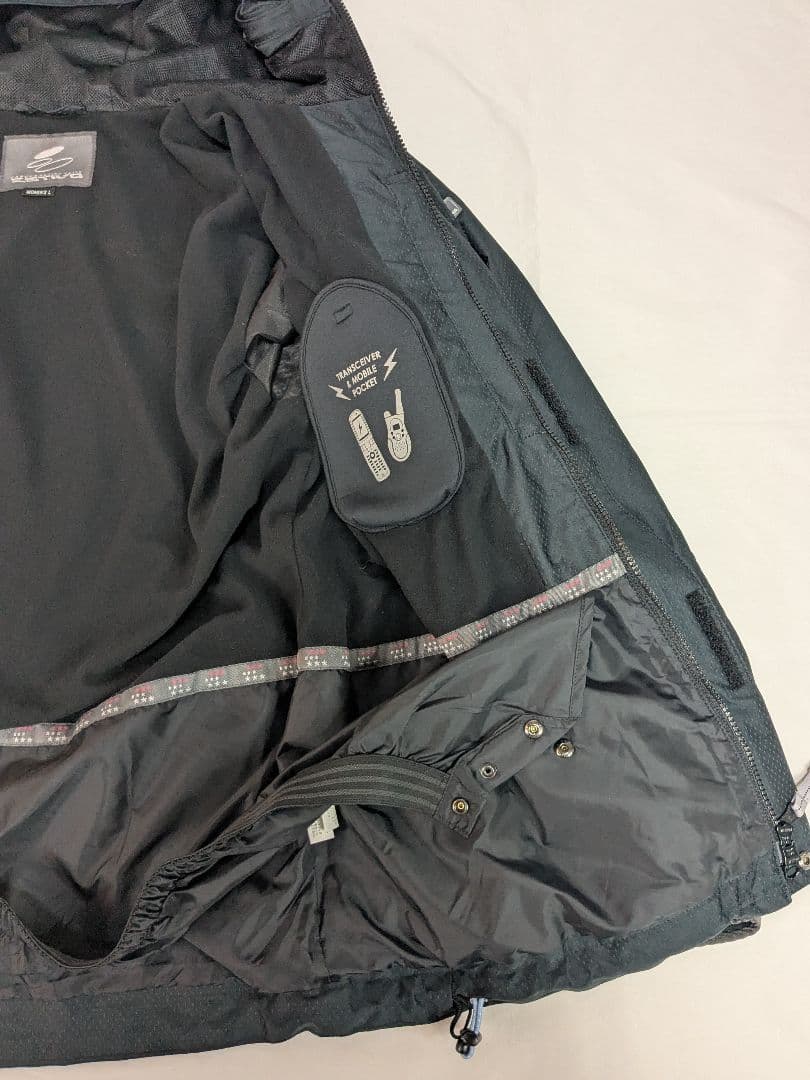 美品 ESTIVO スキーウェア ブラック レディース L ブラック 上下