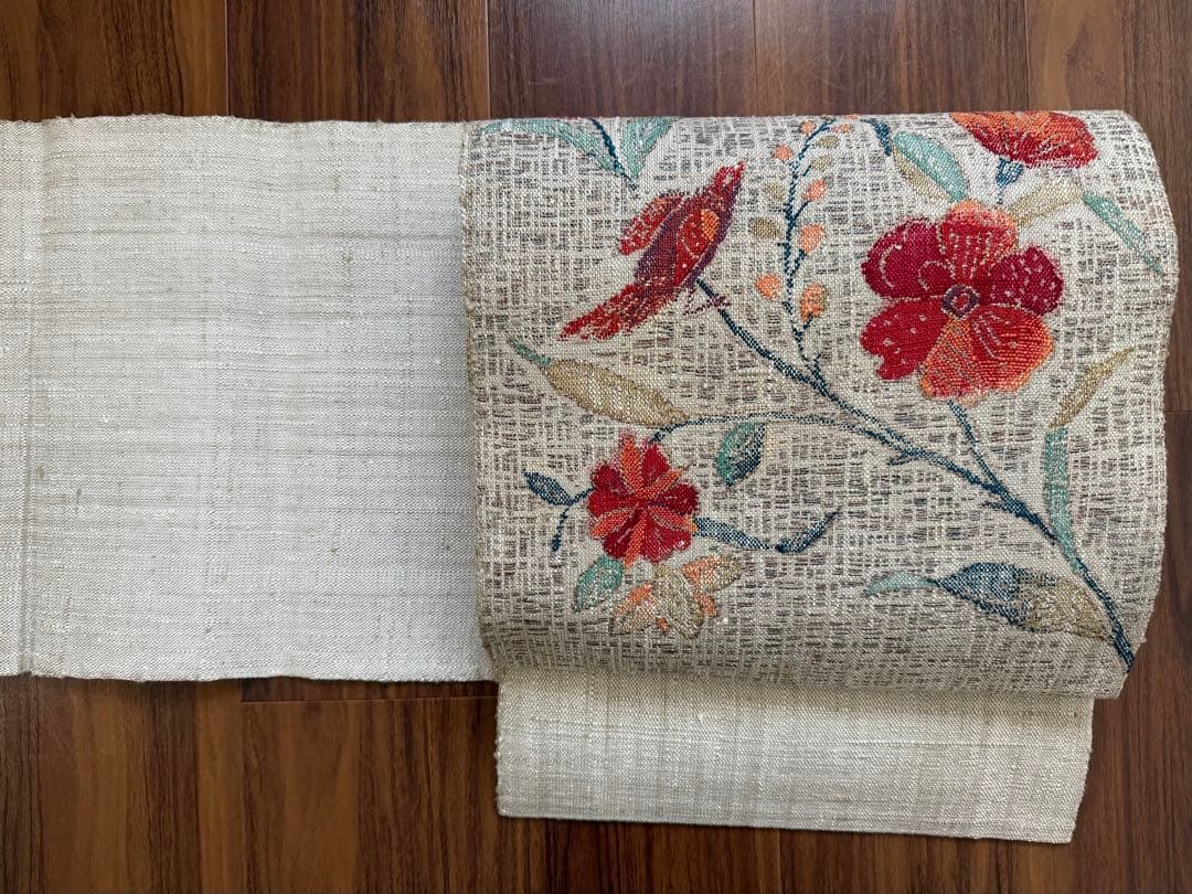 【101】極上　西陣織　都　八寸　名古屋帯　真綿紬　正絹