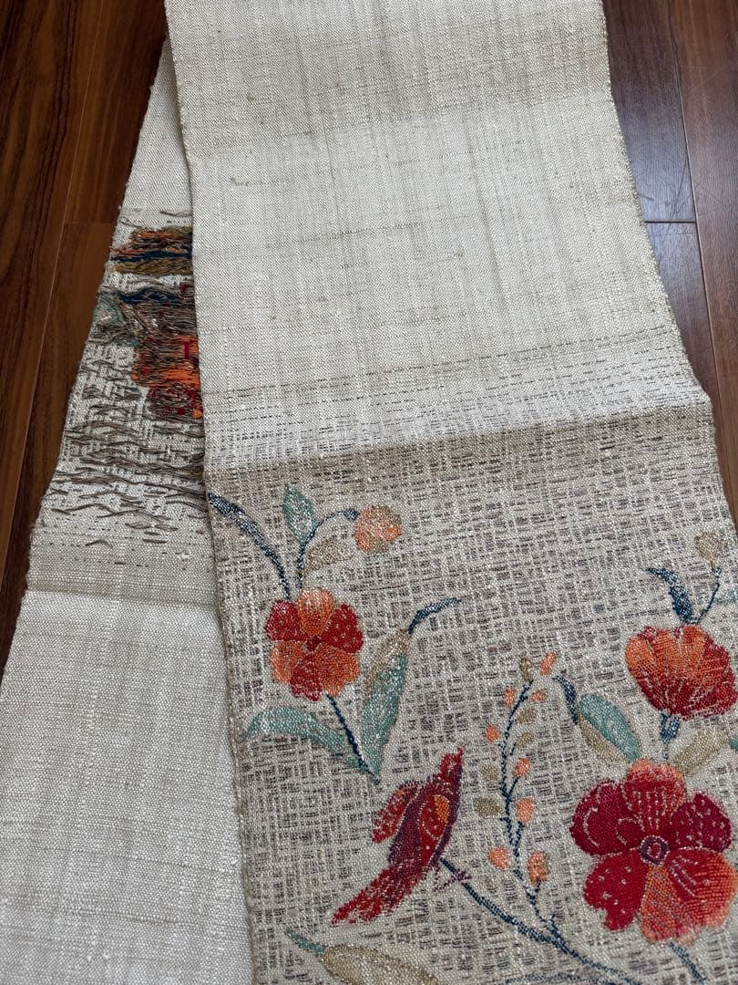 【101】極上　西陣織　都　八寸　名古屋帯　真綿紬　正絹