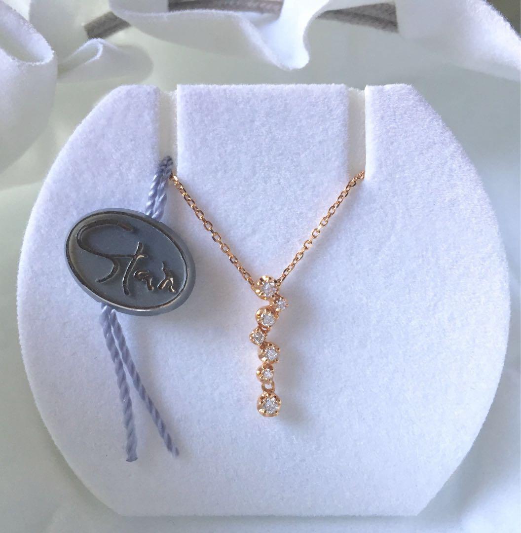 美品　STAR JEWELRY K18 ダイヤモンドネックレス