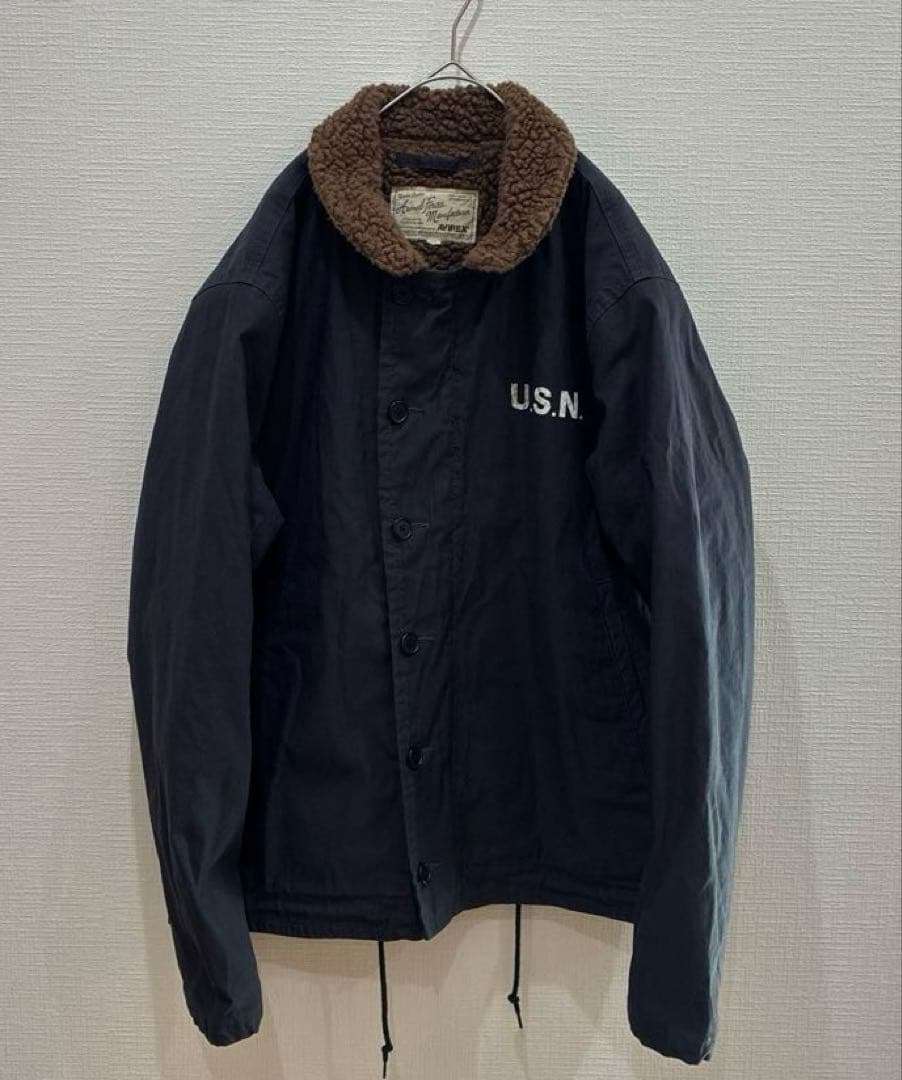 希少サイズ AVIREX N-1 デッキジャケット／ネイビー 2XL 大きい