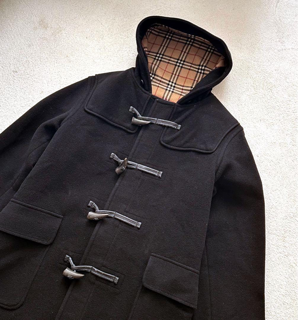 バーバリーブラックレーベル　ダッフルコート　ノバチェック　ロング　ベルト
