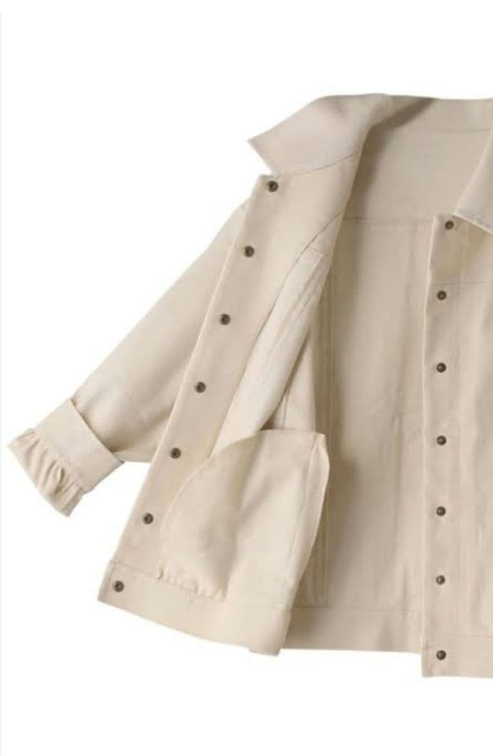 nanadecor デニムジャケット アイボリー オーガニックコットン 完売