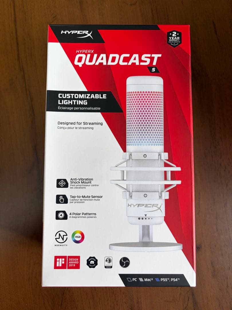 【やや訳あり】HyperX QuadCast S USBコンデンサーマイク