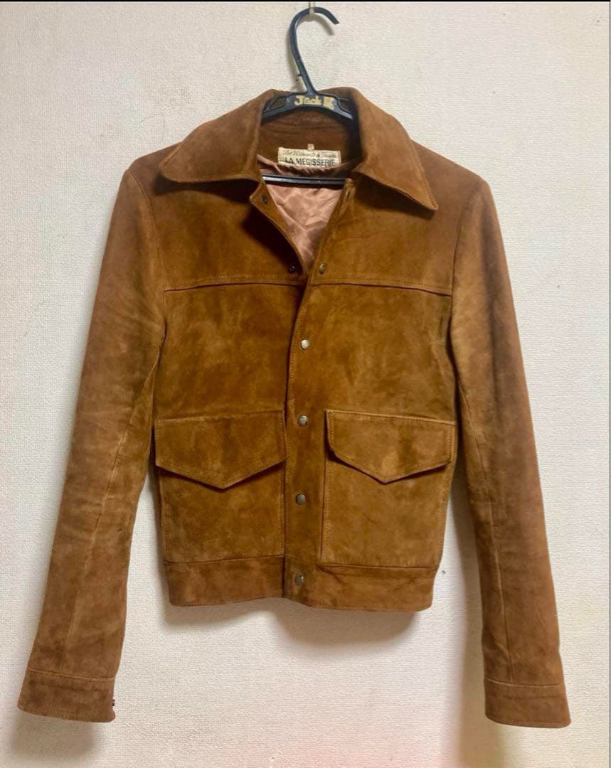 70s スウェードジャケット　短丈　ヴィンテージ