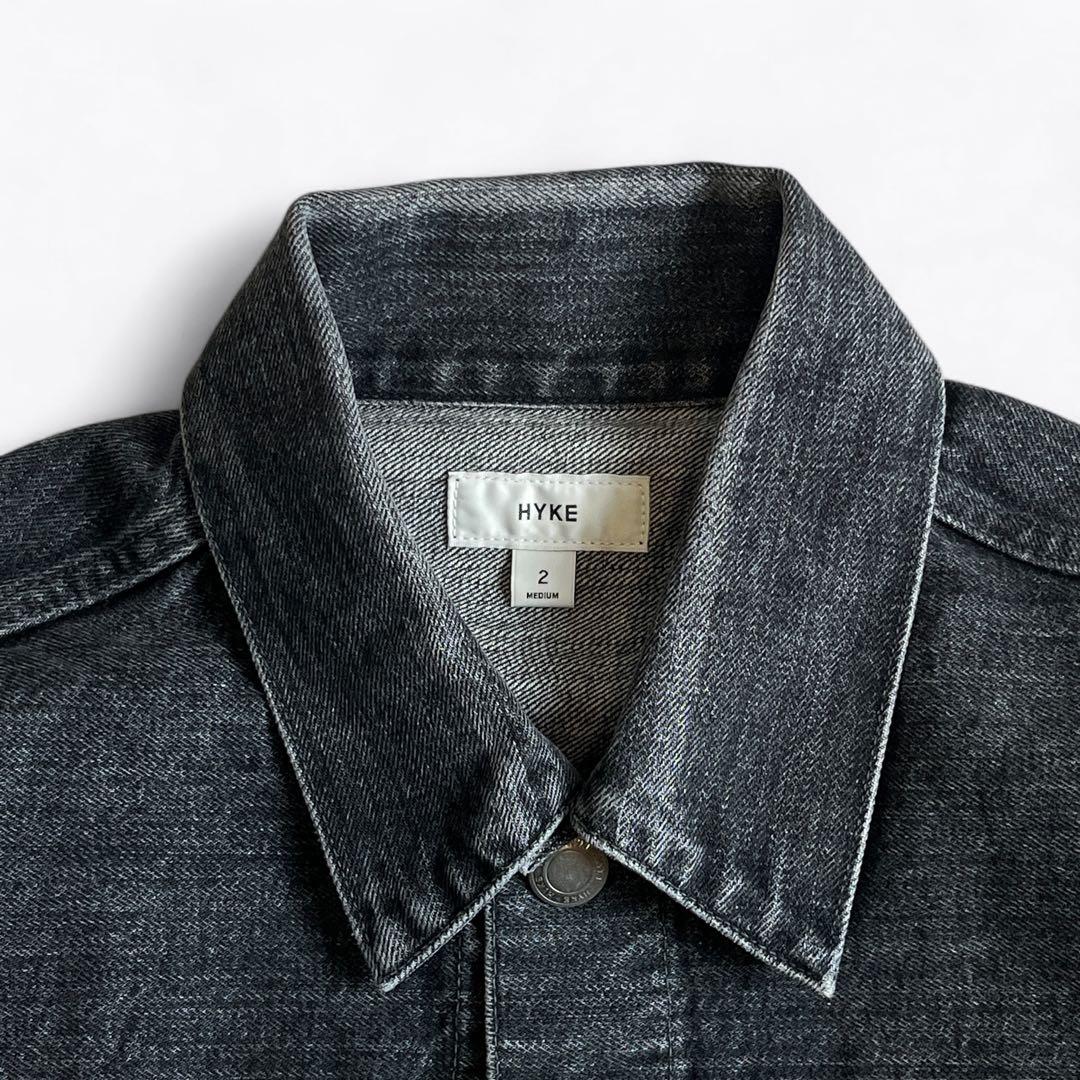 【美品】24ss HYKE バルーンスリーブ デニムジャケット ブラック