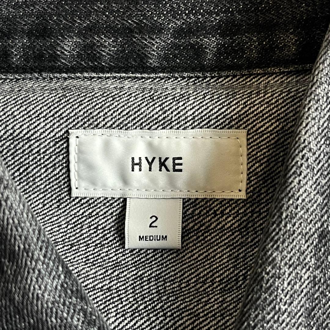 【美品】24ss HYKE バルーンスリーブ デニムジャケット ブラック