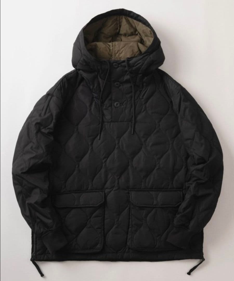 【TAION/タイオン】ミリタリー キルティング ダウンフーディープルオーバー