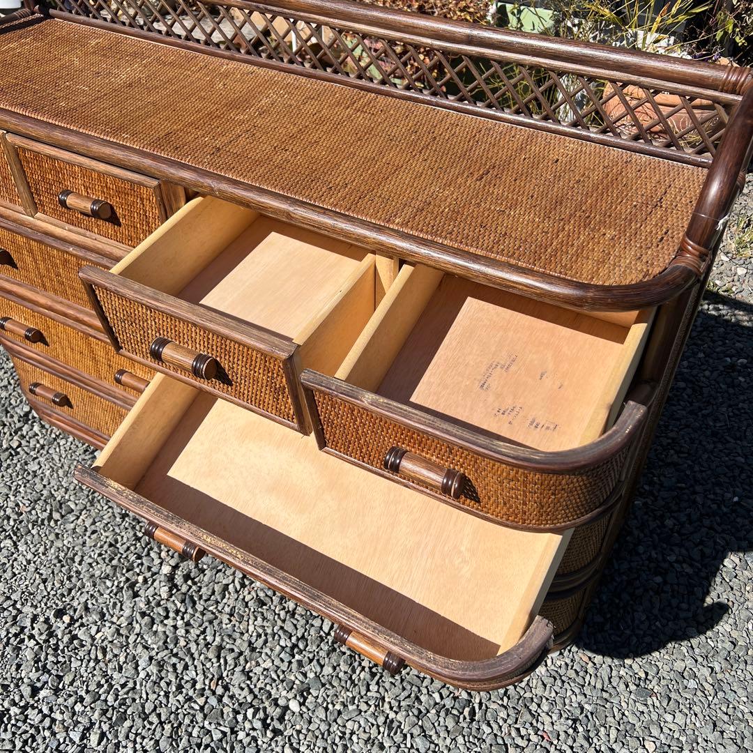 蝶子です。昭和レトロ エスニック アジアン 籐家具 ラタン 古民具 古道具