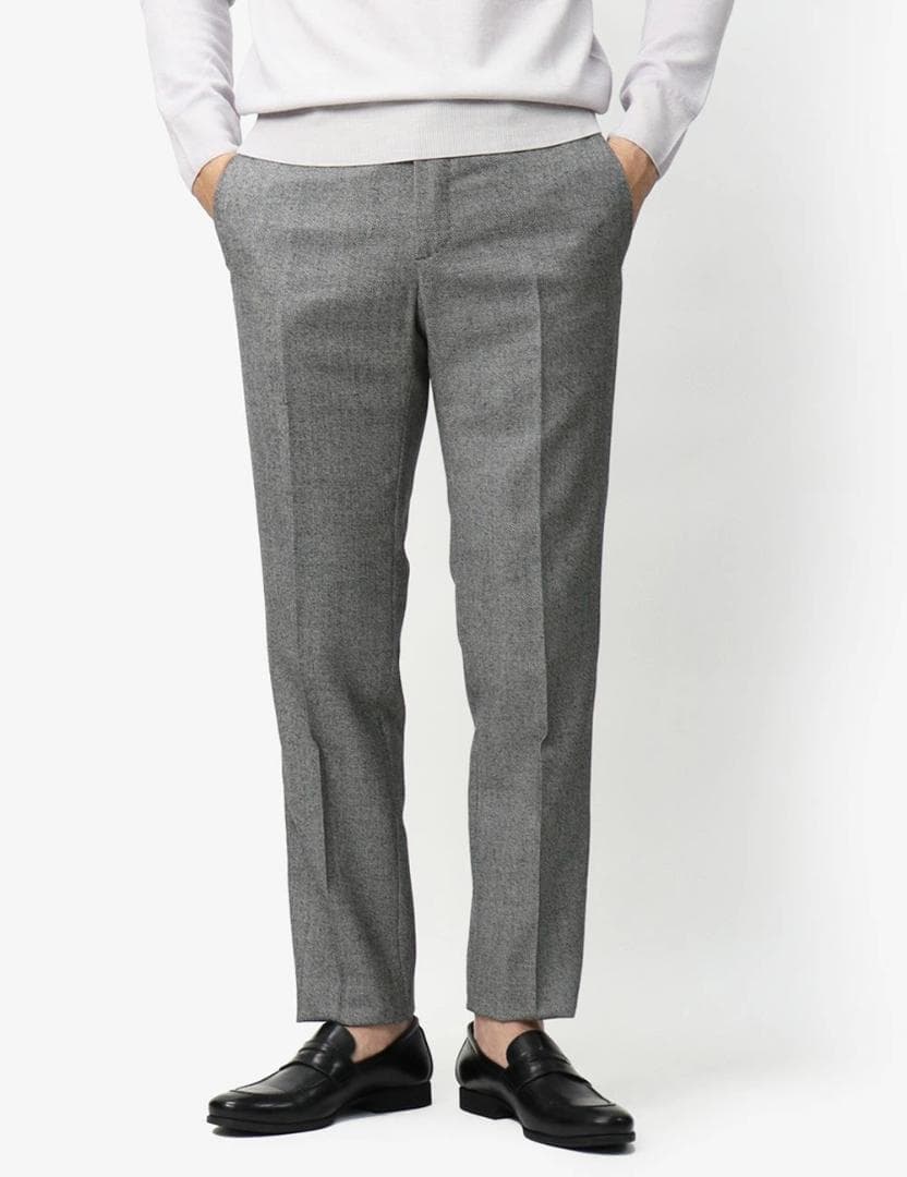 定価5万 インコテックス SUPER 100's ウールバーズアイ スラックス