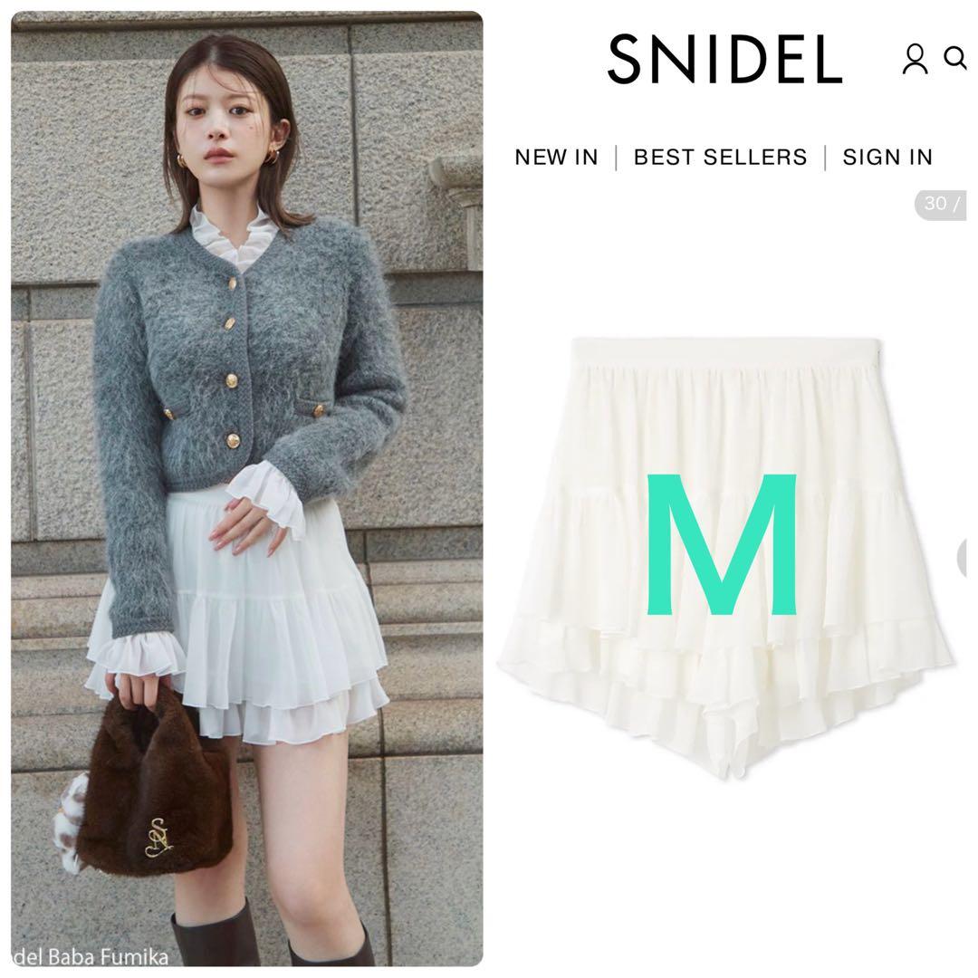 新作新品♥️定価以下✨SNIDELリップルラインミニスカショーパン